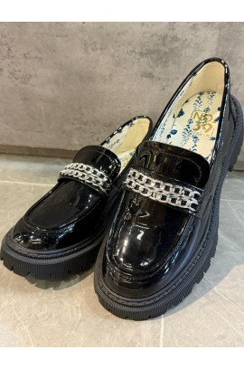 [人氣日系小皮鞋] No.39 -  Dark Shiny Loafers 39S2